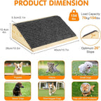 Dog Ramp for Stairs, Non-Slip Dog Stairs, Sturdy Wooden Pet Steps for Small Dogs and Cats Fits Staircase Indoor, Assist for Injured and Older Pets(2 Pack/M, Light Wood)