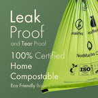 (Not Made In China) 100% Certified Home Compostable Dog and Cat Poop Bags, 300 Count, Plant Based Refill Rolls, Leakproof Doggie Waste Bag, Unscented, Corn Starch and PBAT, 100% Home and TUV Certified
