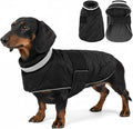 KAMA BRIDAL Dog Winter Coat Warm Padded Puppy Jacket Windproof Water Resistant Clothes for Small Medium Large Pets Christmas Sweater Outfit Vest(Black, S)