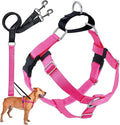 2 Hounds Design Freedom No Pull Dog Harness, Adjustable Harness and Leash Set, Easy Walking & Comfortable Control, Fits Small, Medium & Large Dogs, Solid Colors, Made in USA, 1" XL, Hot Pink