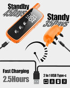 Dog Shock Collar - Rechargeable Dog Training Collar with Remote for Small Medium Large Dogs, IP68 Waterproof 2600FT Electric Collar with Beep, Vibration, Shock, Security Lock (Orange)