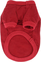 LOPHIPETS 100% Cotton Dog Tee Shirt for Small Dogs Chihuahua Puppy Clothes-Red/XL