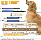 Reflective No Pull Martingale Collar for Large Medium Dogs, Adjustable Anti Pull for Training Walking, Heavy Duty Nylon Slip Collar with Buckle 2 Inch Wide M Blue