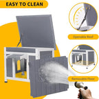 GEGURI Outdoor Cat House, Weatherproof Feral Cat Shelter for Winter