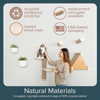 Wall-Mounted Cat Perch & Scratching Post (Modern Cat Wall Furniture) - Milestone | FurHaven Ascentials