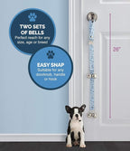 PoochieBells Handcrafted Dog Doorbell for Potty Training – Easy & Quick, Doggie-Safe USA-Made Dog Door Bell with Perfect Sound, Dog Trainer-Recommended for Over 20 Years, Starry Night Plaid