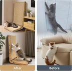 L Shape Cat Scratcher with Ball Toy,23.6 Inch Cat Scratchers for Indoor Cats,Cat Scratching Board Furniture Protector,Cat Scratching Post
