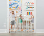 Regalo 56-Inch Extra Wide Baby Gate for Doorways, Hallways & Bottom of Stairs, Pressure Mount for Babies, Toddlers & Pets, Tested & Safe, American Designed, White