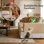 78.7"X15.8" Cat Scratch Furniture Protector Pad from Cats Scratching, Adhesive Couch Protector from Cats Claws, DIY Climbing Cats Scratcher Carpet, Cat Scratch Mat, for Sofa, Wall and Door (Khaki)