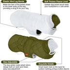 KYEESE Dog Coat Soft Pet Sweater for Cold Weather Windproof Dog Coats for Small Dogs Waterproof Dogs Jacket with Fleece Lined Thick Cat Clothes with Pocket Warm Pet Winter Puffer Coat with Leash Hole