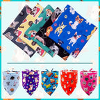 10PCS Dog Bandanas Paw Print for XXS XS Small Dog Triangle Bibs Head Scarves for Boys and Girls Grooming Accessories Costume