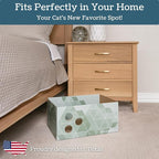 Cardboard Cat Scratcher, No-Mess Cat Scratch Box with Refillable Double-Sided Cat Scratch Pad for Indoor Cats