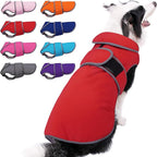 MIGOHI Reflective Waterproof Windproof Dog Coat - Warm Jacket Reversible Stormguard Winter Vest for Small to Large Dogs (Red, XXL)
