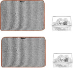 2PCS Cat Scratcher Mat Sofa Protector Natural Sisal Cat Scratching Mat Cat Scratch Couch Cover Grinding Claws Couch Guard Pad (11.8"x7.9" Gray)