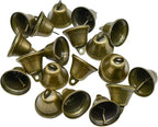 Maydahui 90 PCS Bronze Jingle Bells Brass Color Vintage Small Craft Bell (1.7 X 1.5 Inches) for Wedding Doors Dog Collar Christmas Hallowmas Decor