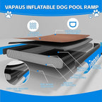 Vapaus Inflatable Dog Boat Ramp for Large Dogs – Floating Pup Ladder with Anti-Slip Surface, Portable Dog Water Ramp for Pool Dock Lake Boat – Heavy Duty Pet Boarding Platform