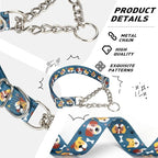 Adjustable No-Pull Dog Collar - Martingale Chain Collar with Safe Limited-Slip Design, Choker Training Collar for Medium, Large & XL Dogs(L)