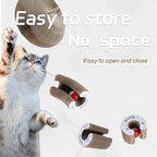 Kitty Kurlz Cat Toys,Magic Organ Cat Scratching Board Toy for Indoor Cats, Twisty Paws Cat Toys, Foldable Accordion Honeycomb Kitten Kurlz Cat Scratcher with Ball