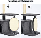 Amazon Basics Cat Tree Tower, Solid Steel Frame with Removable Scratching Pad, Gray, 32 Inches
