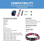 Rhea Rose 3/4 Inch Replacement Collar Strap Shock Collar with 2 Holes, Compatible with Nearly All Brands and Models of Underground Electric Dog Fences and Training Collars, Black Flowers Pattern
