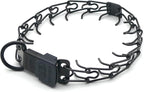 Herm Sprenger Black Stainless Steel Prong Dog Collar with ClicLock Buckle for Small Medium Large Dogs Ultra-Plus Training Pinch Collar with Quick Release Made in Germany