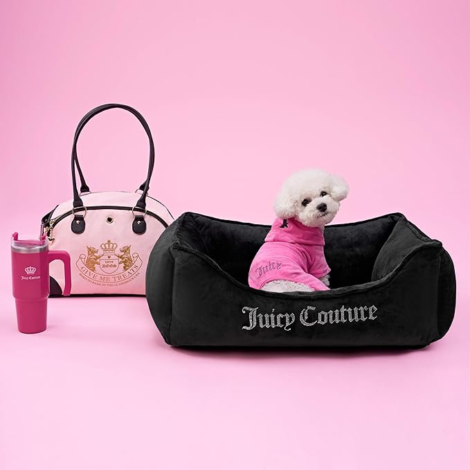 Juicy Couture Give Me Treats Pet Carrier - Stylish Hot Pink Travel Bag for Small Dogs and Cats