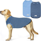 KYEESE 2Pack Dog Shirt, Soft Striped Dogs T Shirts, Lightweight Pet Tank Top, Sleeveless Dog Shirt for Medium Dogs, Stretchy Comfortable Pet Vest, Dark Blue, 2XL