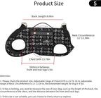 Dog Lift Harness Dog Carrier Dog VES Harness Adjustable Dog Leash with Small Puppy Treat Bag（Black,S）