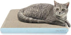 AMZNOVA Cat Scratcher Rescratch Cat Scratching Board, Scratching Pad with Catnip for Indoor, Flat Cardboard Scratcher Scratch Board for Kitten, Extra Wide, Baby Blue