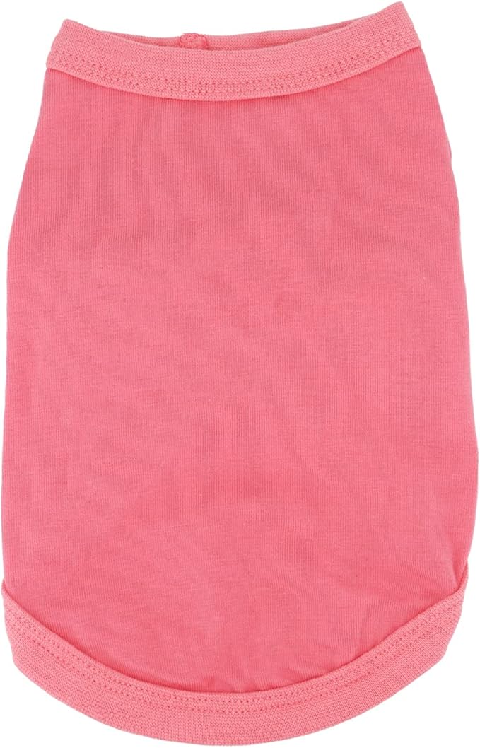 LOPHIPETS 100% Cotton Dog Tee Shirt for Small Dogs Chihuahua Puppy Clothes-Pink/XL