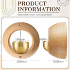 2 Pcs Shopkeepers Bell for Door Opening, Magnetic Wood Doorbell Chime When Door Opens, Magnetic Doorbell for Cafe Glass Doors Store Entrance, Housewarming Gift(Round,2.95 x 2.95 Inches)