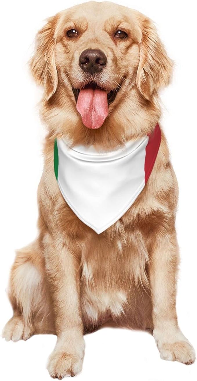 Dog Bandanas Italian Flag Pet Bandana Scarf Triangle Bibs Kerchief Accessories for Dogs Cats
