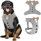 AVERYDAY Dog Tuxedo for Wedding Outfit, Dog Suit and Tie Costumes for Birthday, Halloween, Cosplay, Christmas Party, Pet Formal Wear with Bowtie, Tux for Medium Large Dogs, Bulldog, Labrador, Husky