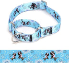 Martingale Dog Collars - Flower Multicolor Cute Patterns, Adjustable Nylon Training Dog Collar Suitable for Boy and Girl Dogs Medium Large Dogs (20, L)