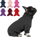 cyeollo XS Dog Pajamas, Fleece Dog Pjs Thermal Doggie Onesie Soft Stretchy Doggie Sweater Pet Jammies Clothes for Puppy Dogs Female & Male, Dark Grey XS