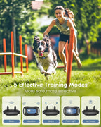 SLOPEHILL Dog Shock Collar,4200FT Dog Training Collar with Remote,IPX8 Waterproof E-Collar with Beep,Vibration,Shock,Flash Light,No Shock Mode,Electric Shock Collar for Small Medium Large Dogs,Blue