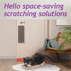 Necoichi Cardboard Hang & Scratch Doorknob Cat Scratcherfor Indoor Cats - Cat Scratching Board, Cat Scratch Pad Lounger with Reversible Usability and Extra Comfort for Wall (Oak)