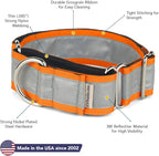 If It Barks - 1.5" Reflective Martingale Collar for Dogs - Adjustable - Made in USA - Strong, Durable, and Comfy - Ideal for Training - Suitable for Most Breeds - Large, Orange