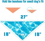 KYEESE 2Pack Dog Cooling Bandana, Breathable Cooling Bandanas for Small Medium Large Dogs, Neck Cooler Wraps for Summer Walking Outdoor, Polar Bear+Ice
