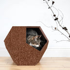 Cat Scratching Mat, Self-Adhesive Cat Scratching Carpet, Trimmable at Scratch Furniture Protector for Cat Tree Shelves, Cat Scratching Post Couch Protector (1PC, Brown)
