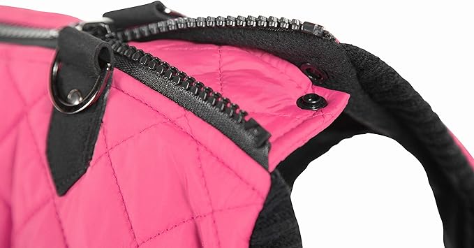 Gooby - Fashion Vest, Small Dog Sweater Bomber Jacket Coat with Stretchable Chest, Pink, Large