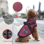 VPET Dog Winter Coat Warm Fleece Jacket with Harness, Windproof Adjustable Snow Pet Coat Clothes for Small Medium Large Dogs
