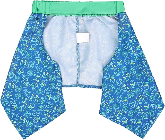 HDE Dog Swim Trunks Hawaiian Board Shorts Beach Pool Swimsuit for XS to XXL Dogs Glowing Sea Creatures - M