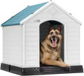 OFIKA Large Dog House Outdoor Indoor,Insulated Plastic Dog House for Small Medium Large Dogs,Durable Waterproof Dog House with Air Vents and Elevated Floor, Ventilate & Easy Clean, Assemble
