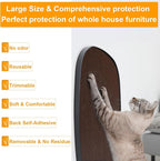 Large Cat Scratching Mat, 118"x15.8" Self-Adhesive Scratch Furniture Protector, Trimmable DIY Wall Climbing Carpet, Couch Protector, Scratching Pad Replacement (Brown, 118"x15.8")