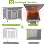 GUTINNEEN Dog House Insulated for Small Dogs Outdoor Cat House Feral Cat Shelter with Thermal Liner