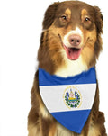 Dog Bandanas Flag of El Salvador Pet Bandana Scarf Triangle Bibs Kerchief Accessories for Dogs Cats