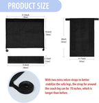 Reversible Cat Scratch Couch Protector Made of Natural Sisal for Ultimate Furniture Protection,Couch Protector from Cat Claws,Couch Corner Cat Scratcher, Universal Fit Both Sides(Black,1-Pack)