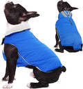 Kuoser Dog Coat Small, Cold Weather Reflective Waterproof Dogs Jacket with Warm Fleece Lining, Turtleneck Dog Winter Coat with Zipper, Doggy Snow Jacket Pet Coats for Small Medium Large Dogs, Blue S