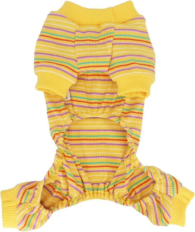 LOPHIPETS Dog Pajama Onesie for Small Pomeranian Clothes Apparel-Yellow/L